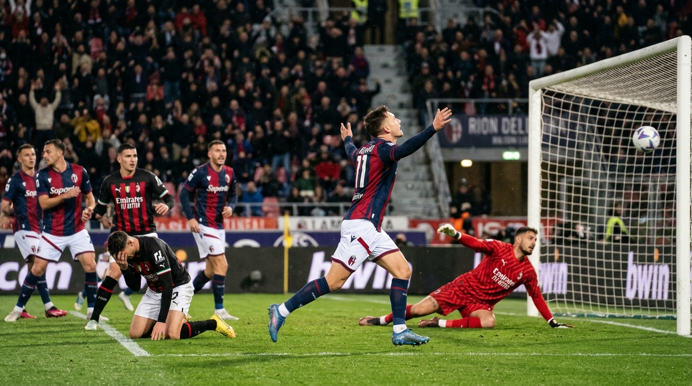 AC Milan 2-4 Bologna: Mbangula hat-trick condemns Amorim to first Serie A loss