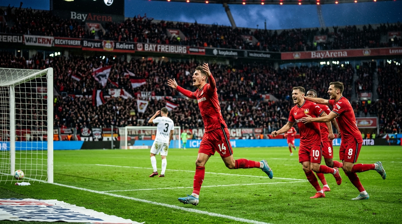 Bayer Leverkusen 2-1 Freiburg: Schick yine sahnede, Leverkusen geri dönüşle kazandı
