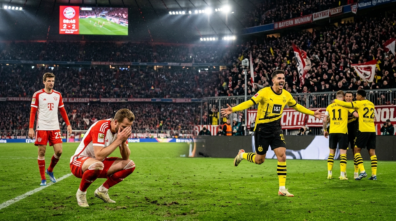 Bayern Münih 2-2 Borussia Dortmund: Kane penaltı kaçırdı, Silva Der Klassiker'de skoru belirledi