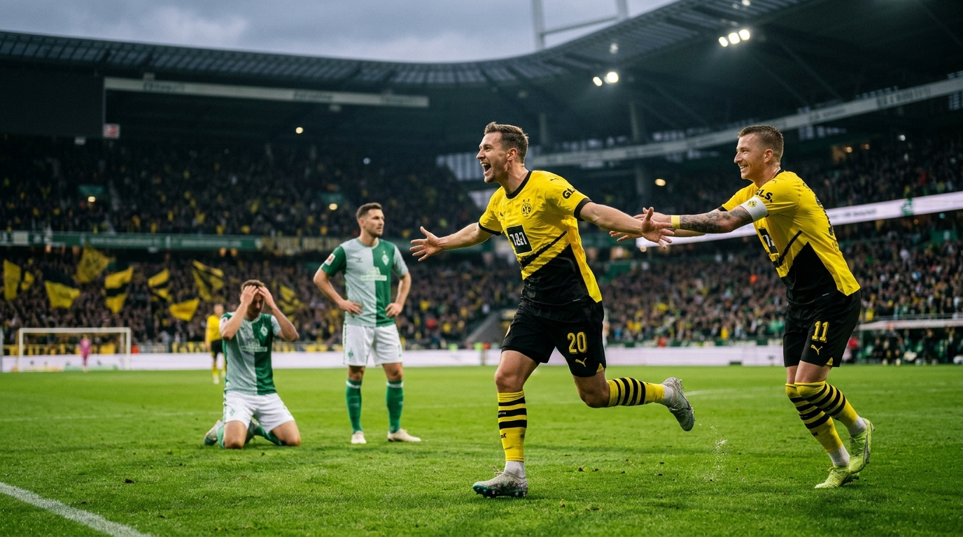 Borussia Dortmund 3-2 Werder Bremen: Sabitzer Uzatmalarda Sahneye Çıktı, Dortmund Turladı