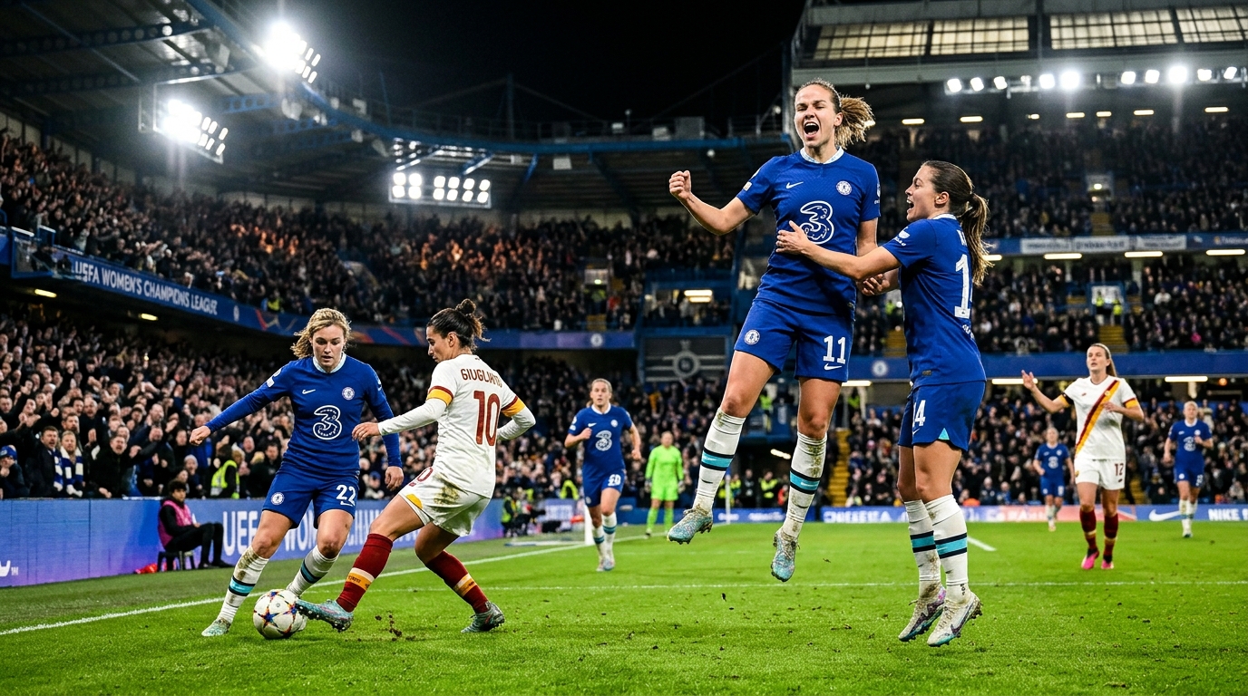 Chelsea 2-0 Roma: Bompastor'un ekibi Kadınlar Şampiyonlar Ligi'nde rahat galibiyetle zirveye çıktı