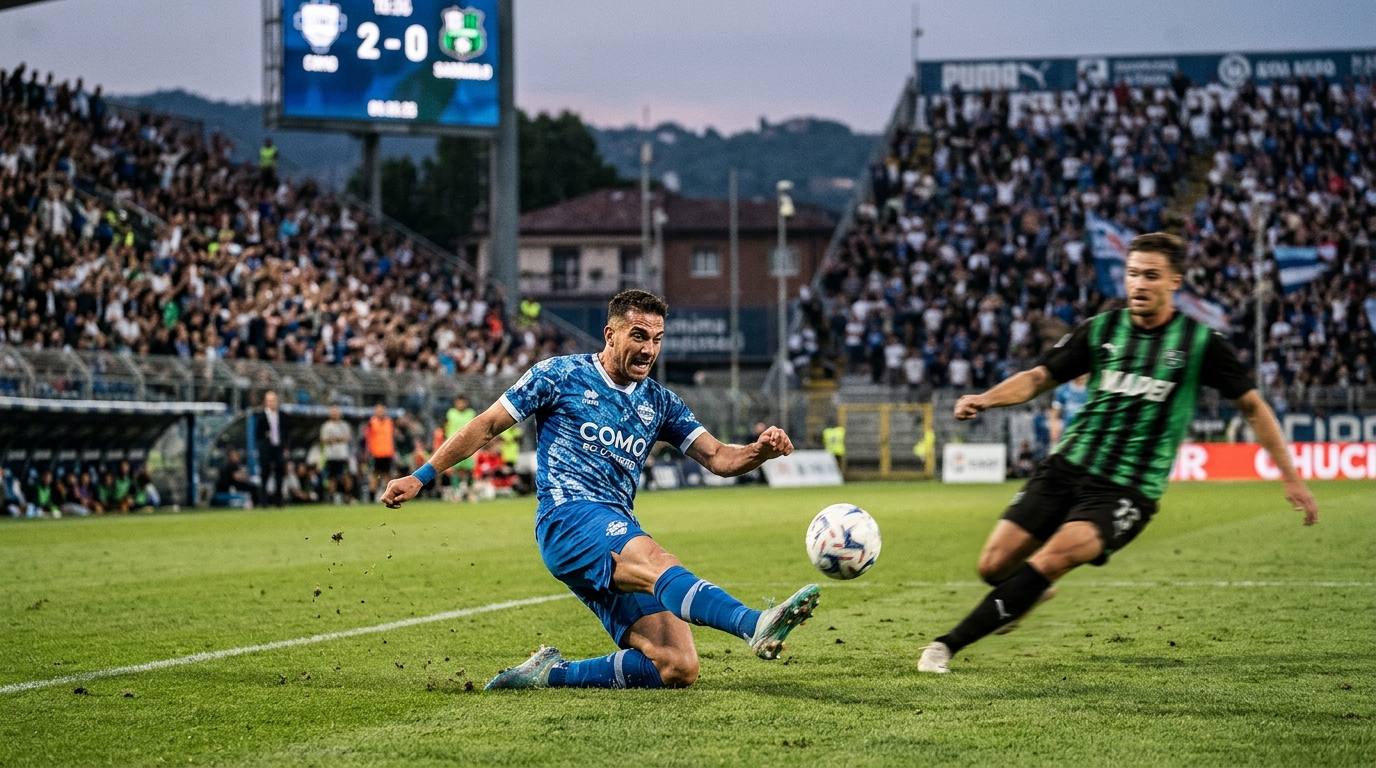 Como 2-0 Sassuolo: Ohne Paz schlägt die Stunde von Douvikas!