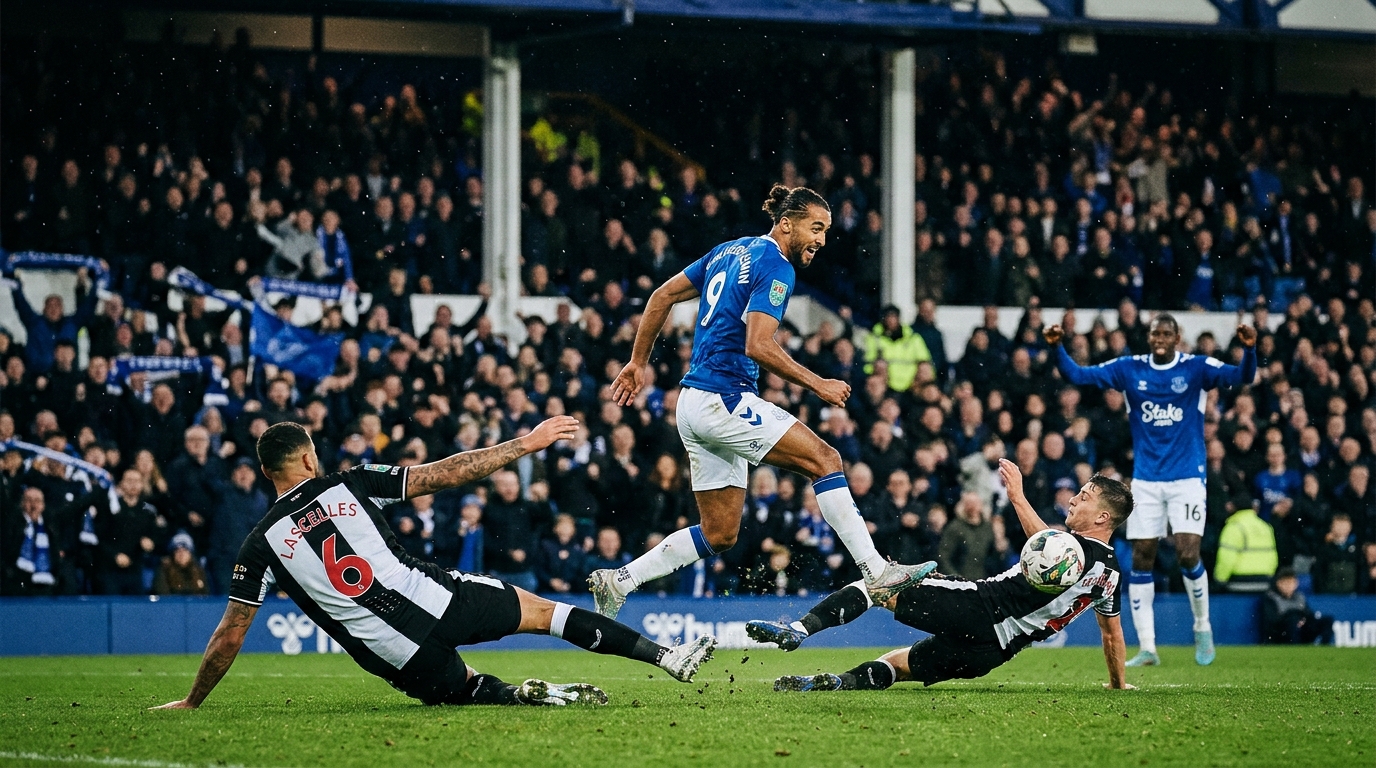 Everton 3-1 Newcastle United: sem Grealish, sem problemas numa vitória tranquila na Taça da Liga inglesa
