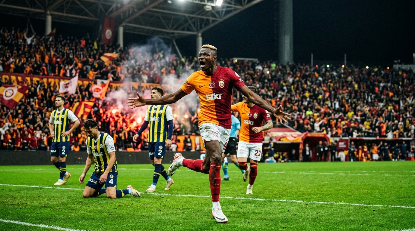 Galatasaray Derbide Fenerbahçe'yi Mağlup Etti: Osimhen İki Golle Zaferi Getirdi