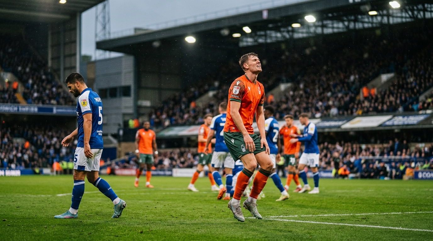 Ipswich Town 1-1 Nottingham Forest: Fırsatları harcayan Glasner'in takımı 1 puanla yetindi