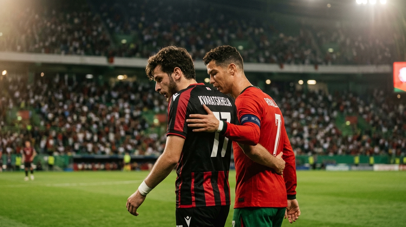 Kvaratskhelia'dan geri dönüş sözü: Cristiano Ronaldo'dan PSG'nin yıldızına duygusal destek