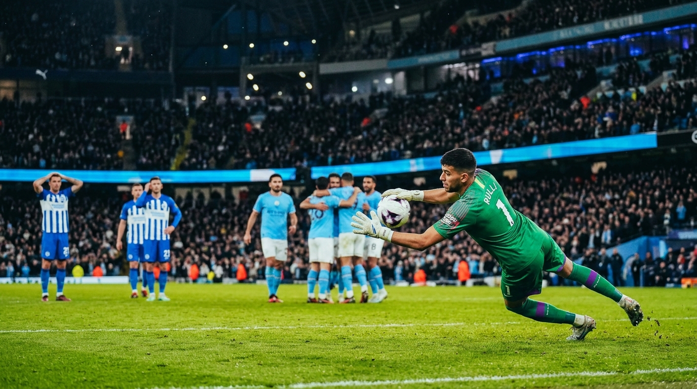 Manchester City 2-2 Brighton (penaltılarla 4-3): Rulli'yle Lig Kupası'nın son şampiyonu tur atladı