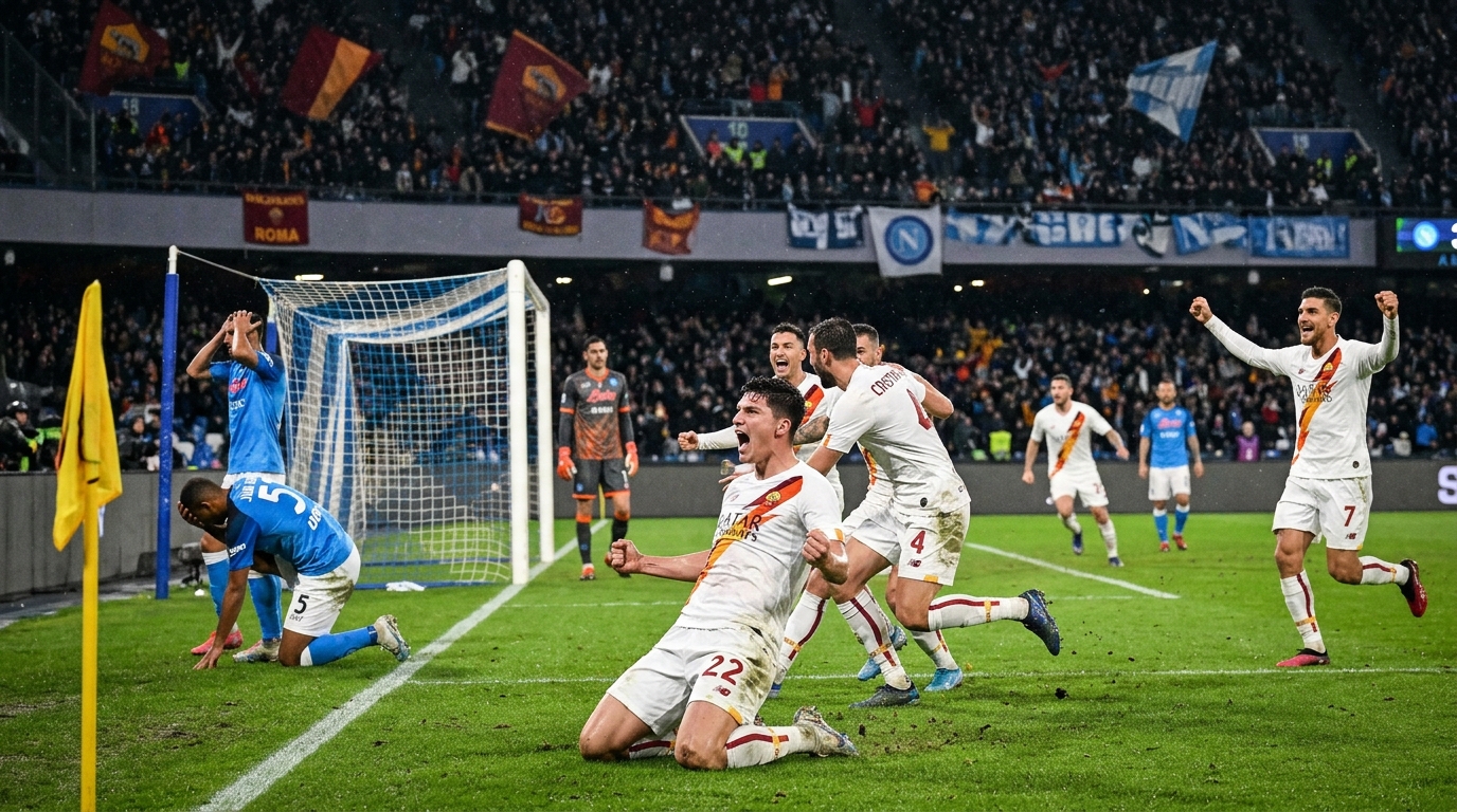 Napoli 3-3 Roma: Balerdi rettet spätes Remis in packendem Serie-A-Spiel