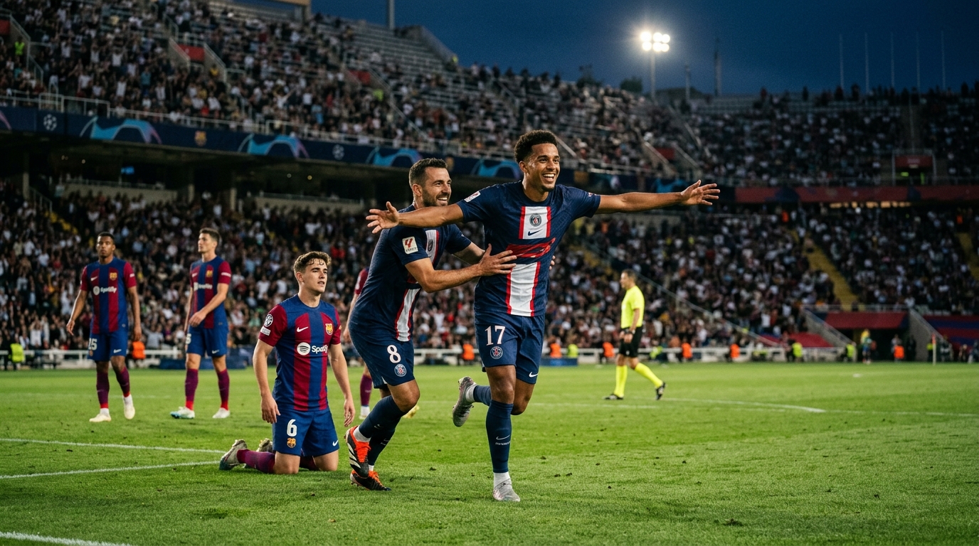 Paris Saint-Germain 4-2 Barcelona: Vitinha e Fabian decidono nel finale un thriller di Champions League