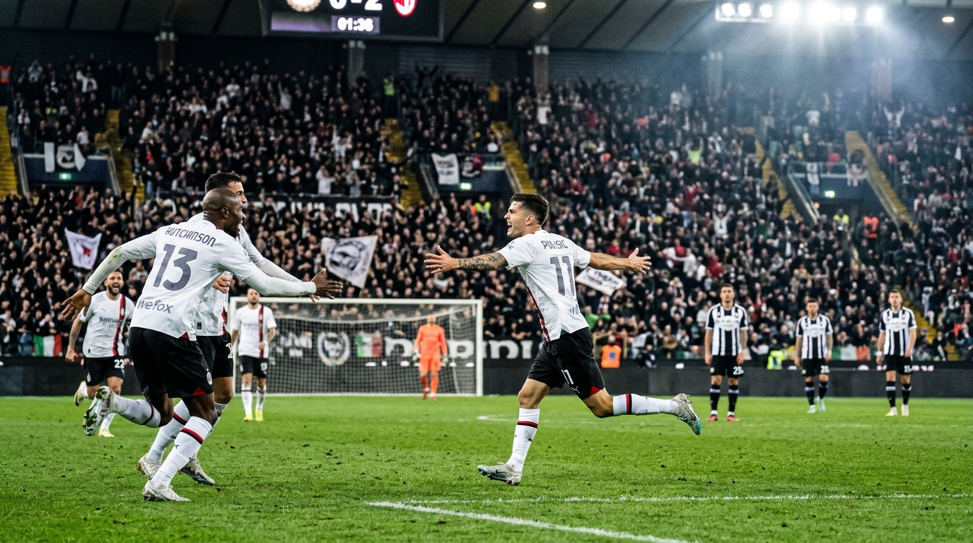 Udinese 0-2 AC Milan: Pulisic ve Hutchinson attı, Amorim'in yenilmezlik serisi sürdü