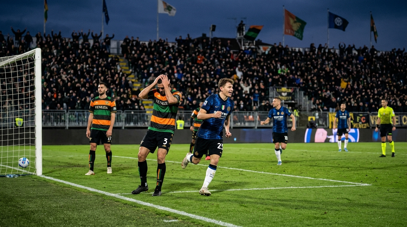 Venezia 0-2 Inter: Reigning champions stutter past bottom side with two own goals